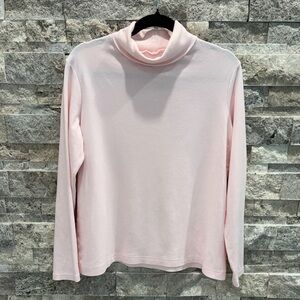 100% cotton Croft & Barrow Soft Pink Turtleneck size L